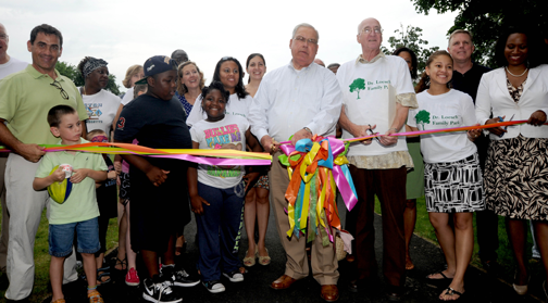 Rev. Loesch Family Park Ceremony: Formerly called Wainwright Park, the re-named park near Codman Square is one of many revitalized in the Menino era. 